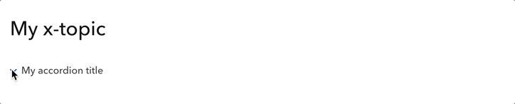 Markdown accordion example